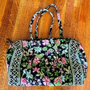 Vera Bradley Botanica Print (Retired) Quilted Duffel Bag